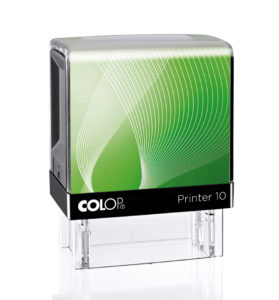Colop Printer 10 - kompletní razítko (10 x 27 mm) Barva těla razítka a otisku (polštářku): zelená