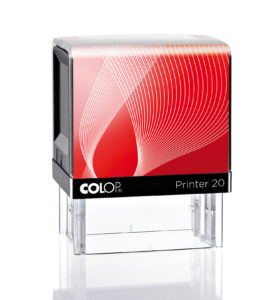 Colop Printer 20 - kompletní razítko (14 x 38 mm) Barva těla razítka a otisku (polštářku): červená