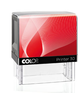 Colop Printer 30 - kompletní razítko (18 x 47 mm) Barva těla razítka a otisku (polštářku): červená