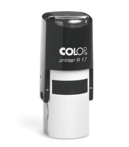 Colop Printer R 17 - kompletní razítko (Ø 17 mm) Barva těla razítka a otisku (polštářku): černá