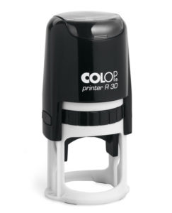 Colop Printer R 30 - kompletní razítko (Ø 30 mm) Barva těla razítka a otisku (polštářku): černá