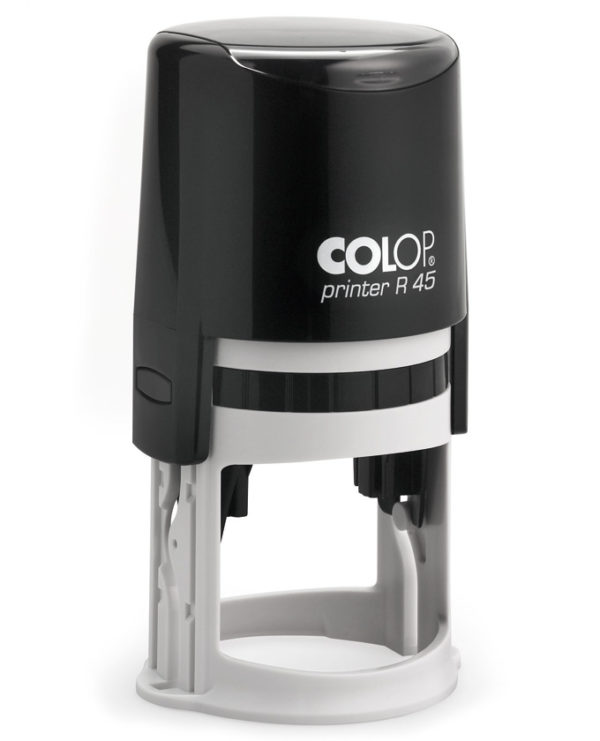 Colop Printer R 45 - kompletní razítko (Ø 45 mm) Barva těla razítka a otisku (polštářku): černá